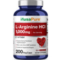 NusaPure L-Arginine 1000 mg 200 Veggie Capsules (Non-GMO, Vegetarian, Vegan) NusaPureBuy Supplements Australia