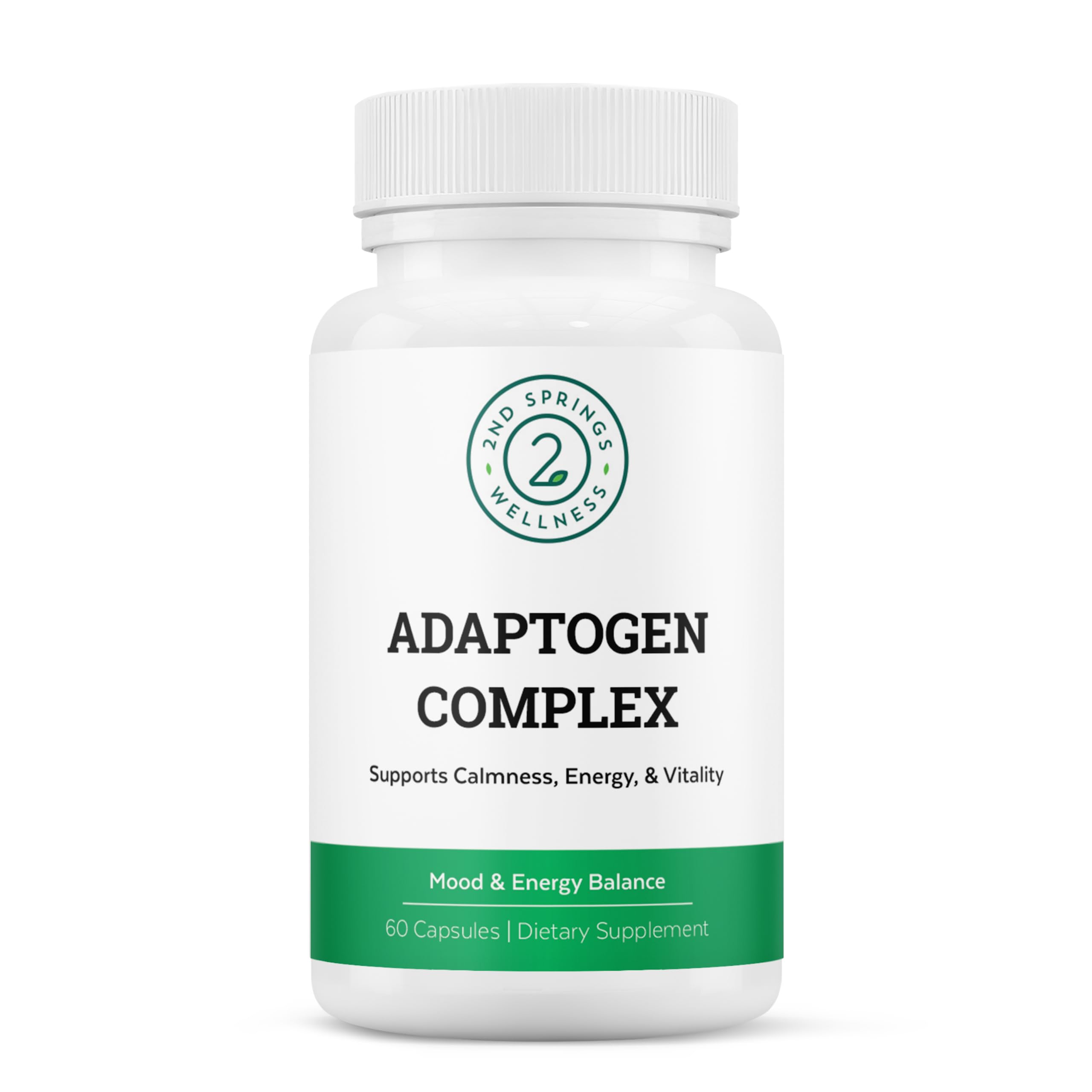2nd Springs Adaptogen Complex Calmness, Energy and Vitality Booster - Ashwagandha, Schisandra, Astragalus, Ginseng, Rhodiola, and More - Adrenal Support Supplements - 60 Ct 2nd SpringsBuy Supplements Australia