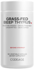 Codeage Grass Fed Beef Thymus Supplement Superfood, Freeze Dried, Non-Defatted, Desiccated Thymus & Liver Pills, Glandulars Meat, Pasture Raised Beef Vitamins, Non-GMO, 180 Capsules CodeageBuy Supplements Australia