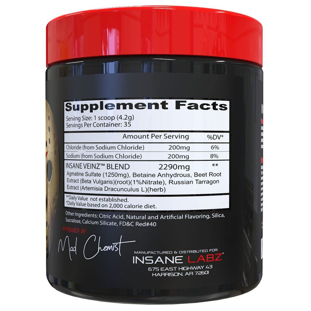 Psychotic, and Insane Veinz, Pre Workout Stack (Fruit Punch)