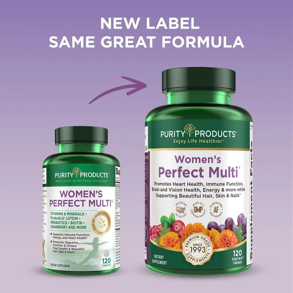 Purity Products Women’s Perfect Multi Balanced Multivitamin - Supports Urinary Tract Health, Immune, Bone + Muscle, Hair, Skin, Nails Purity Products