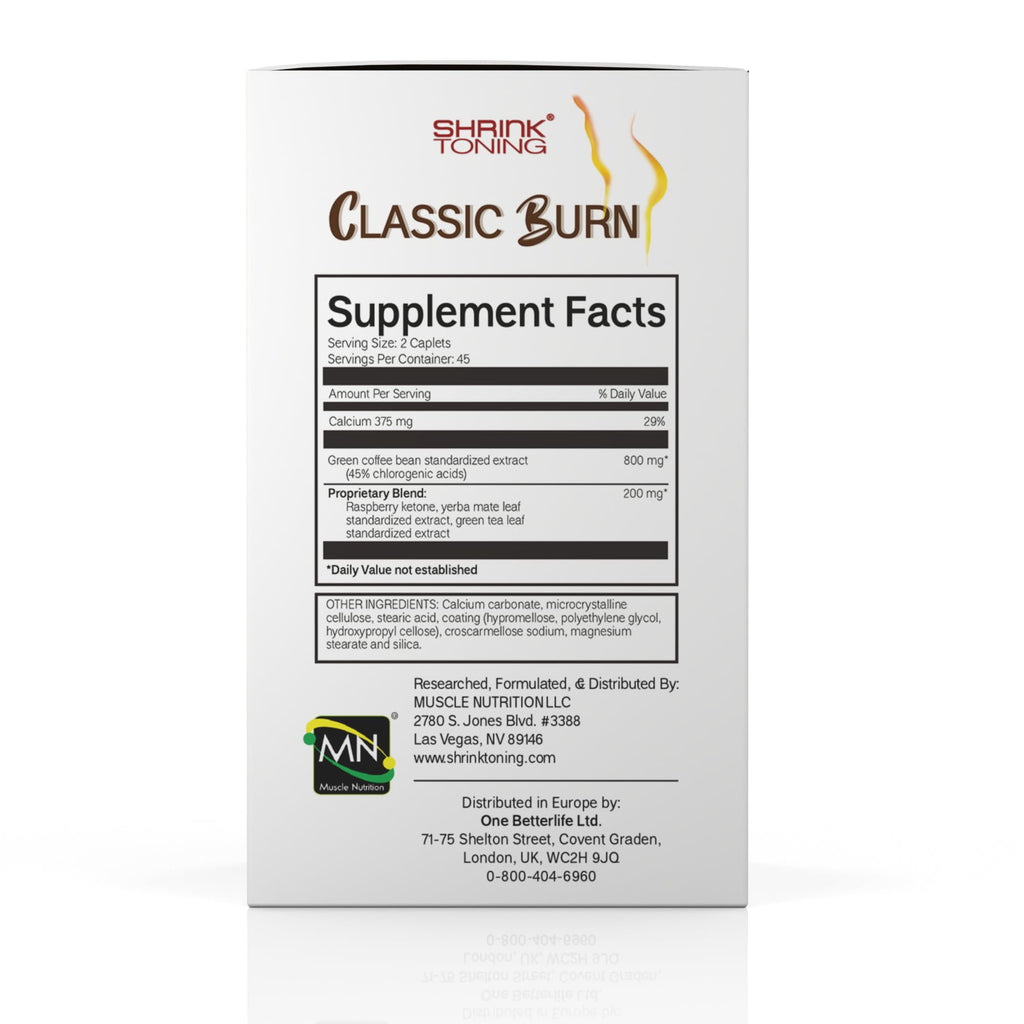 shrink Classic Burn - Pure Green Coffee Bean Extract and Raspberry Ketones with 45% shrinkBuy Supplements Australia