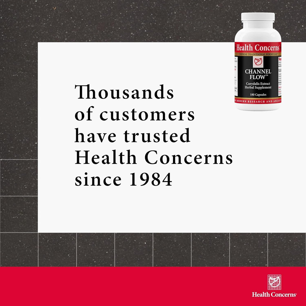 Health Concerns Channel Flow – Muscle Relaxation & Pain Support Supplement for Men & Women – Corydalis Root Extract – Chinese Herbal Formula for Headaches, Joint & Menstrual Discomfort – 180 Capsules Health ConcernsBuy Supplements Australia