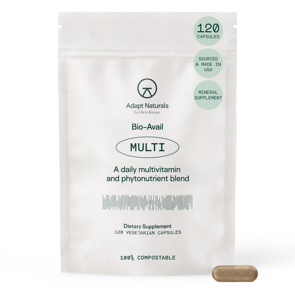 Adapt Naturals Multivitamin for Women & Men, Bioavailable Easy-to-Absorb Multivitamin Daily Supplement with Biotin, Niacin, Vitamin A, B, C, D, E, K1, Zinc, Magnesium - Immune Support - 30 Day Supply ADAPT NATURALS BY CHRIS KRESSERBuy Supplements Australia