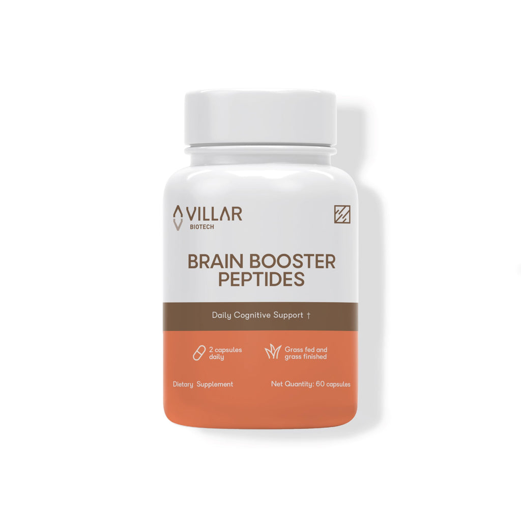 Nootropic Brain Supplement – Grass-Fed Bovine Brain Peptides for Focus, Memory & Mental Clarity – Ancestral Cognitive Support – Argentine Pasture-Raised, Non-GMO – 60 Capsules VILLAR BIOTECHBuy Supplements Australia