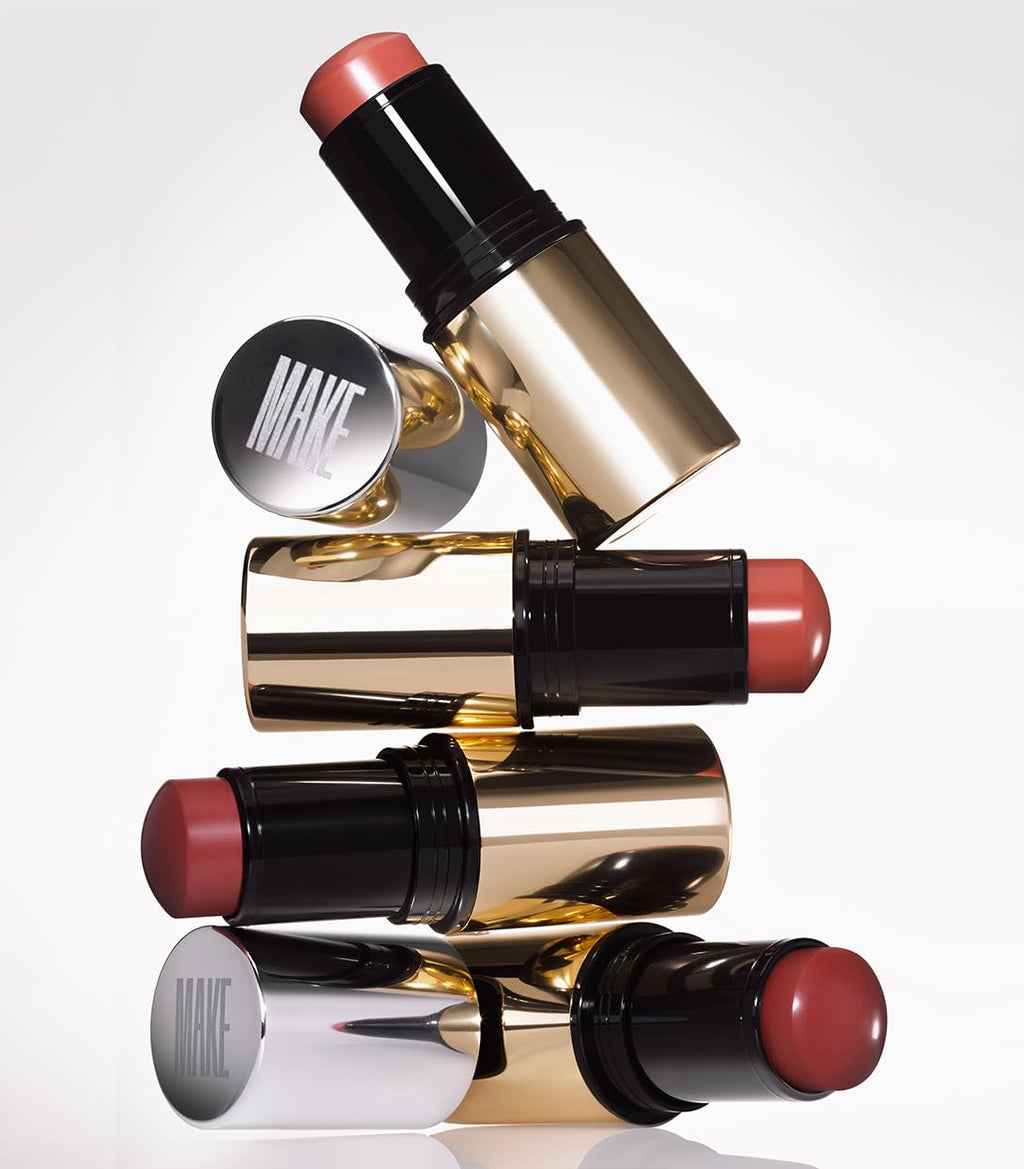 MAKE Beauty Heat Stroke Cream Blush Stick for Cheeks with Natural Hydrating Dewy Finish. Creamy Gel Blush Balm - Shade Baked, Deep Chocolate Brown Cheek Tint MAKEBuy Supplements Australia