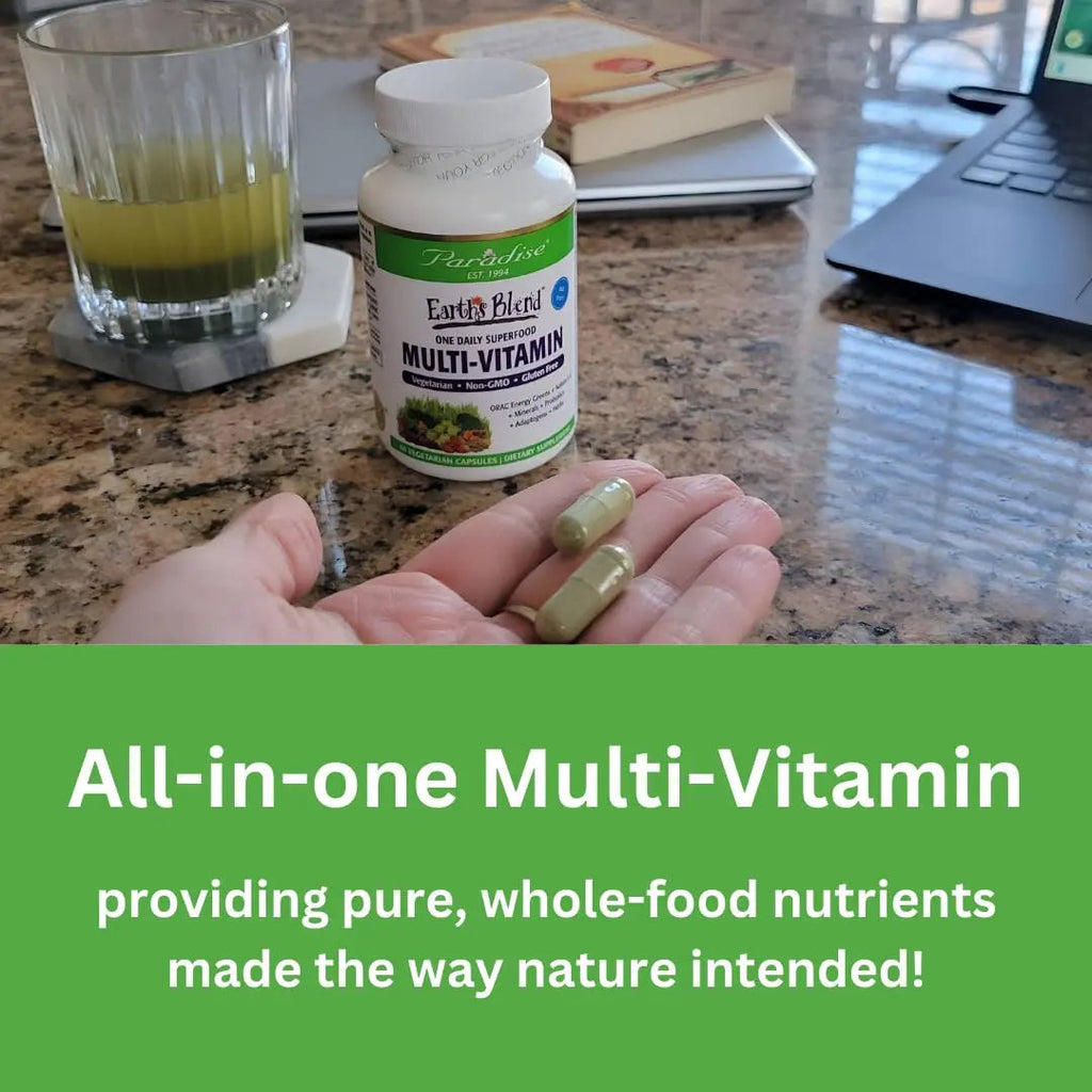 Paradise Herbs Earth's Blend Women's Once Daily Multivitamin with Iron, 48 Organic Superfoods, Probiotics, Antioxidants Paradise HerbsBuy Supplements Australia