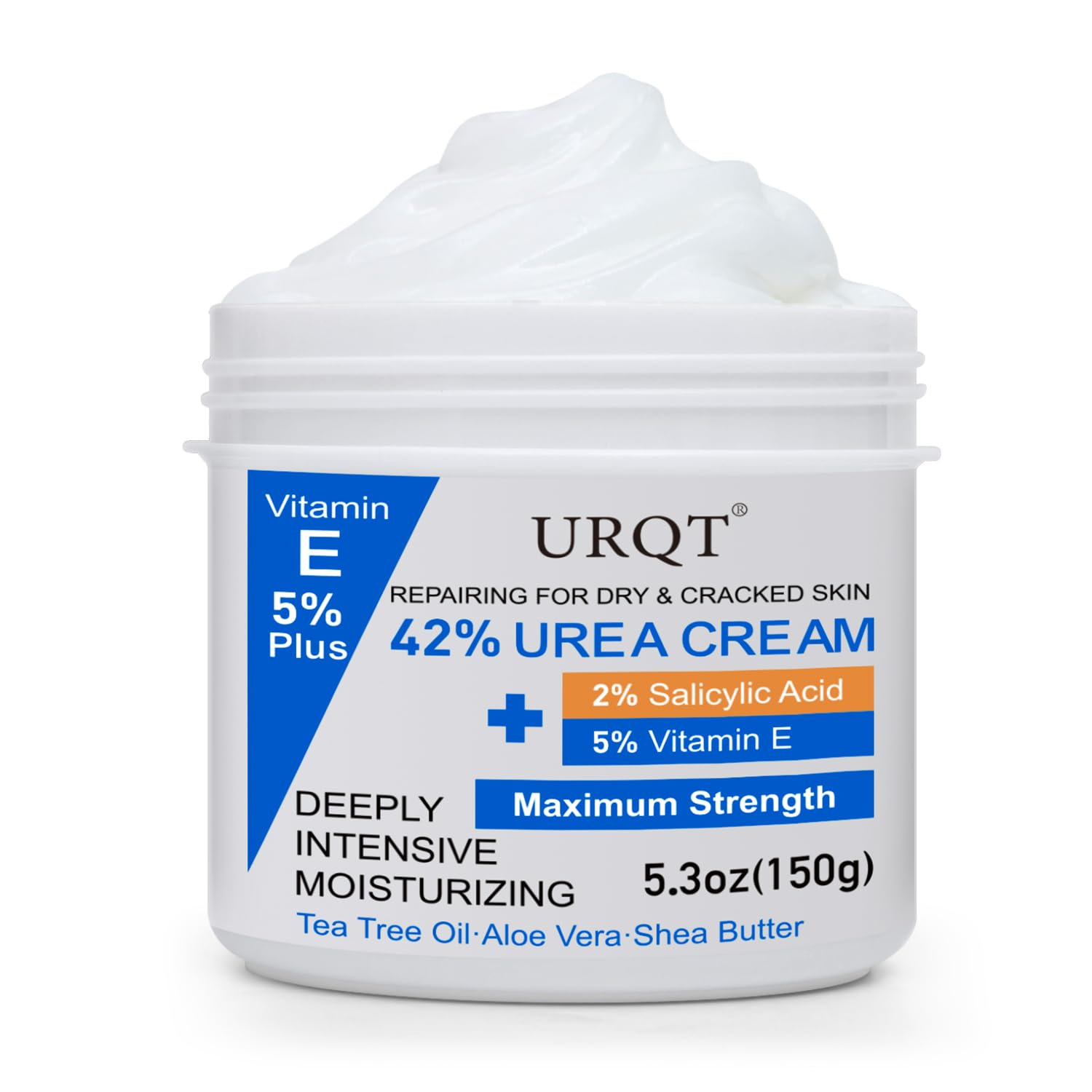 42% Urea Cream for Dry & Cracked Skin - Foot & Hand Cream with 2% Salicylic Acid, 5% Vitamin E, Tea Tree Oil, Aloe Vera, Shea Butter - Moisturizer & Skin Repair Cream for Feet Maximum Strength URQT buy supplements Au
