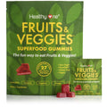Healthy One Fruits & Veggies Superfood Gummies packaging with gummies on a white background