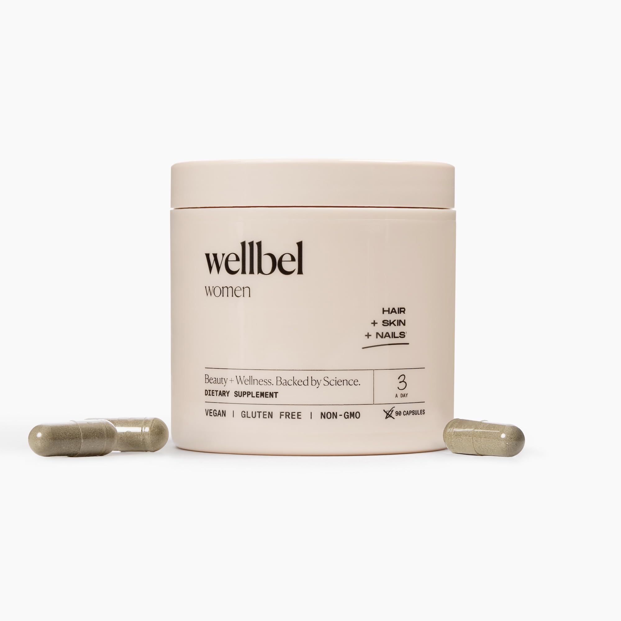 WELLBEL Women Clean Supplement for Hair, Skin, and Nails, Vegan, Gluten Free and Non GMO 90 Count WELLBELBuy Supplements Australia