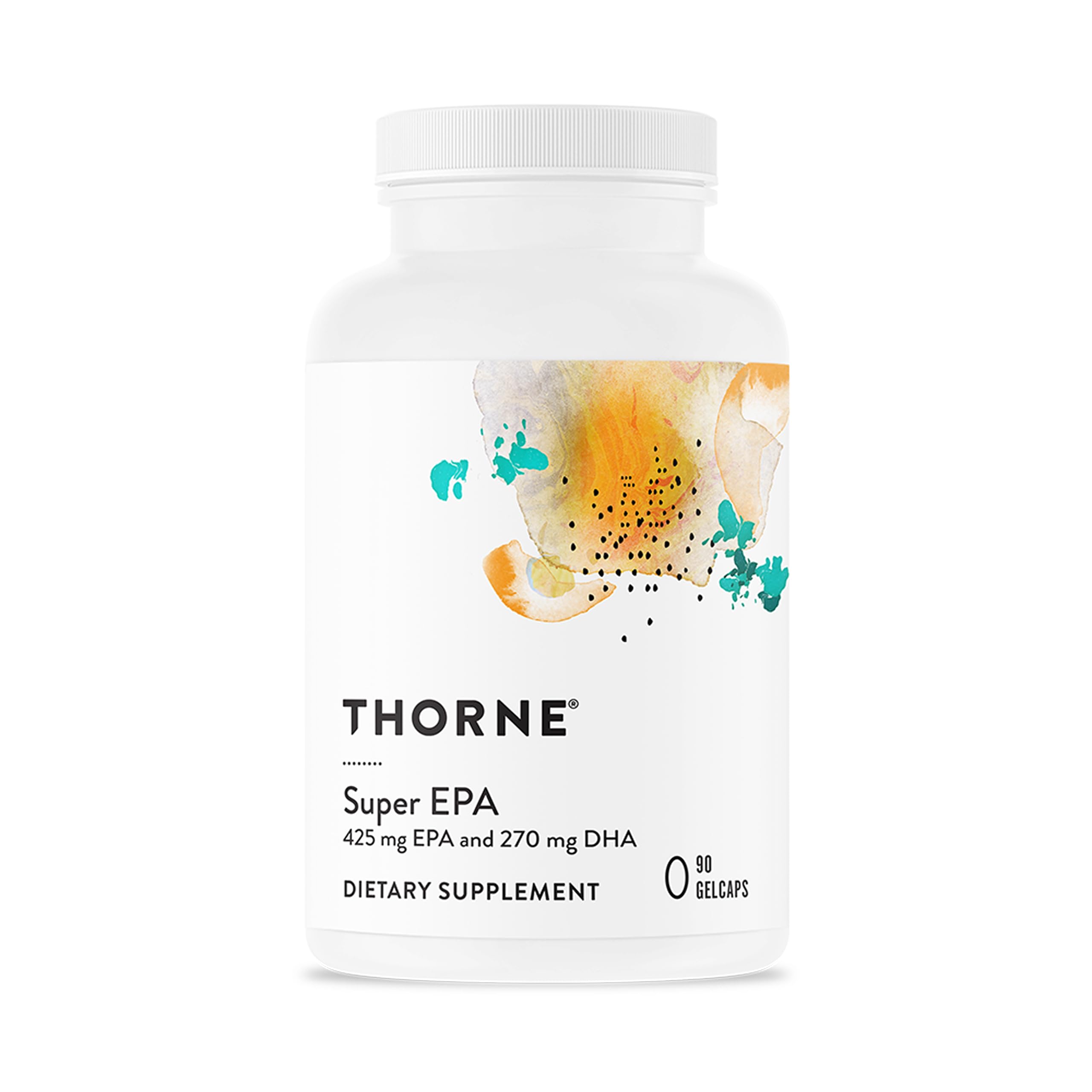 THORNE - Super EPA - Omega-3 Fatty Acids EPA 425mg & DHA 270mg Supplement - Support Brain, Cardiovascular, Joints & Skin* - Gluten, Dairy & Soy-Free - 90 Gelcaps THORNEBuy Supplements Australia