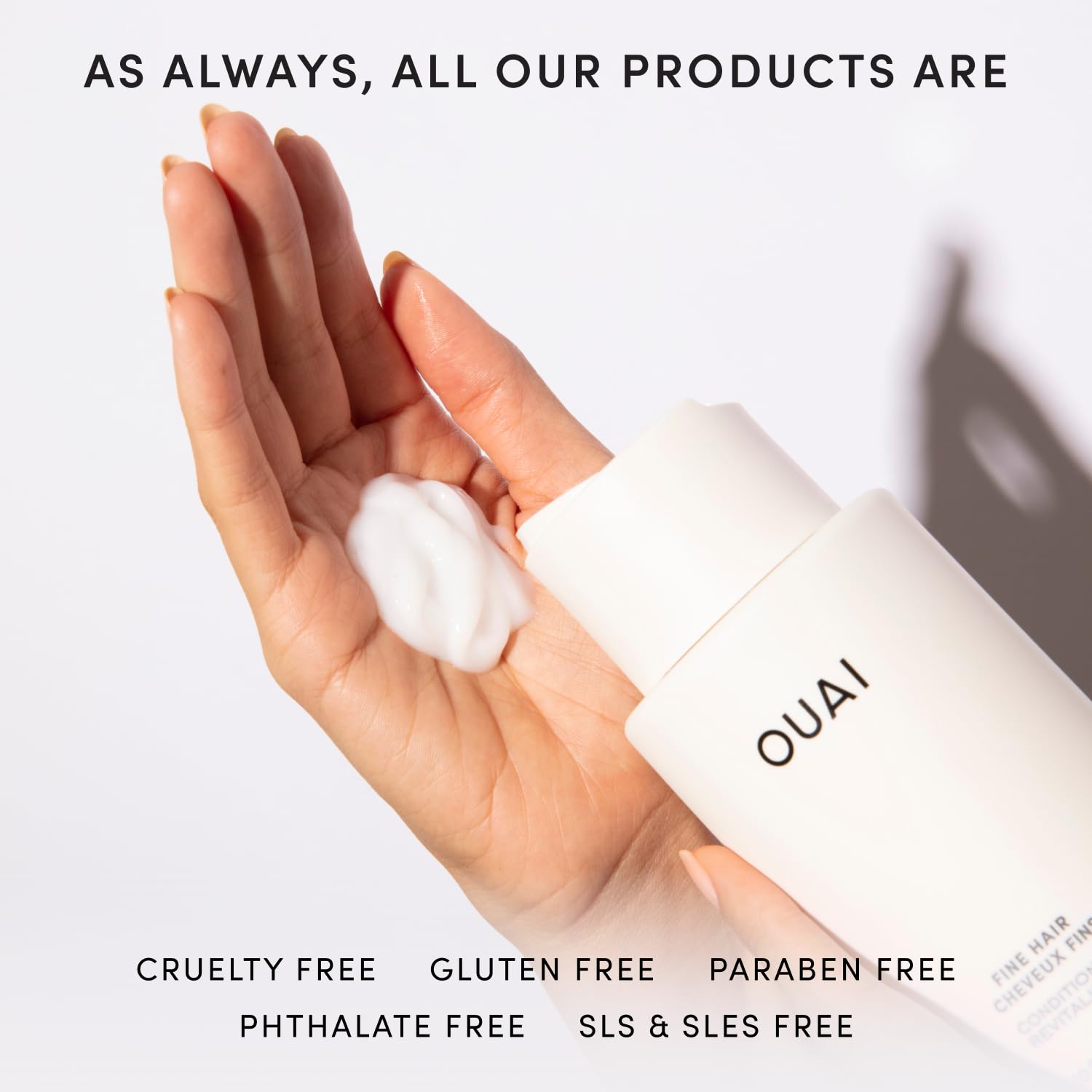 OUAI Fine Hair Conditioner - Volumizing Conditioner for Fine Hair Made with Keratin, Biotin and Chia Seed Oil - Adds Softness, Bounce and Volume - Free from Parabens, Sulfates, and Phthalates (10 Oz) OUAIBuy Supplements Australia