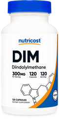 Nutricost DIM (Diindolylmethane) Plus BioPerine 300mg, 120 Vegetarian Capsules 