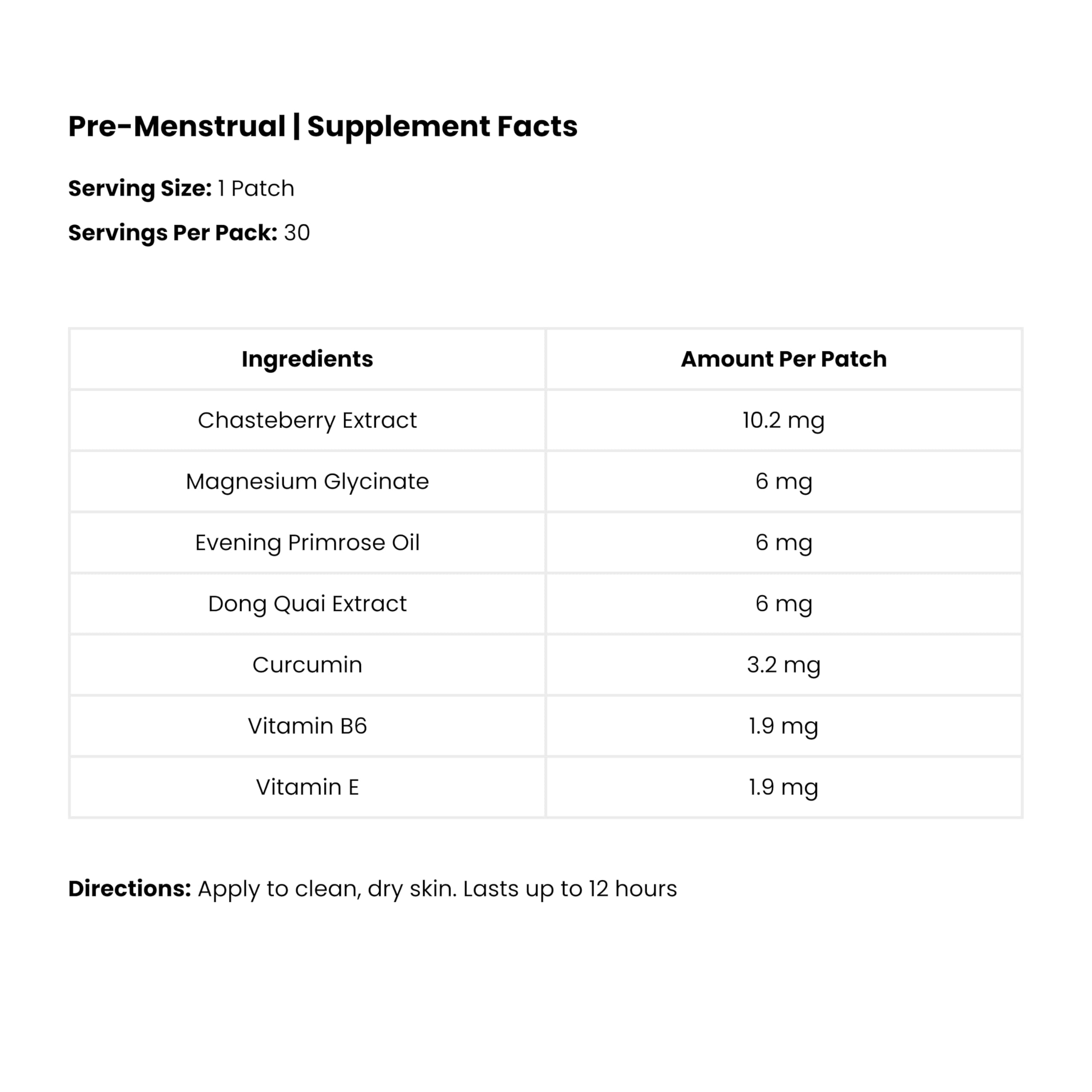 The Patch Remedy Pre Menstrual Patch | Chasteberry, Magnesium, Evening Primrose, Dong Quai, B6 & Vitamin E | 30 Patches The Patch RemedyBuy Supplements Australia