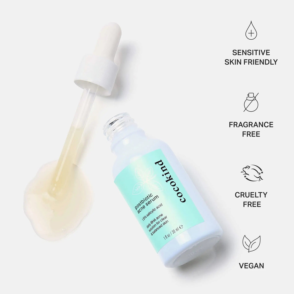 Cocokind Postbiotic Acne Serum, Salicylic Acid Serum and BHA Liquid Exfoliant - Exfoliating, Brightening and Hydrating Serum CocokindBuy Supplements Australia