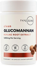 Type Zero Clean Glucomannan Konjac Root Extract (90 Capsules)(1,800 MG Per Serving) - 30 Servings, Non-GMO, Gluten Free Type ZeroBuy Supplements Australia