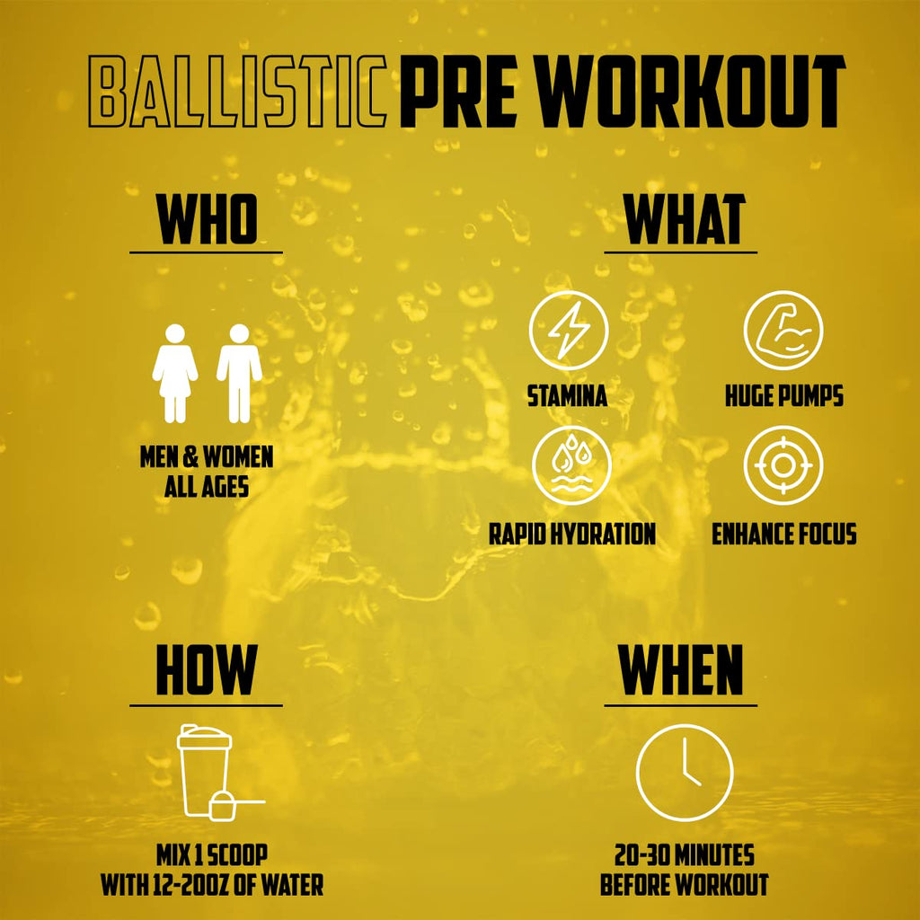 BALLISTIC Pre Workout | #1 New Pre Workout Powder w/ Nitric Oxide Booster, Electrolytes EPN SupplementsBuy Supplements Australia