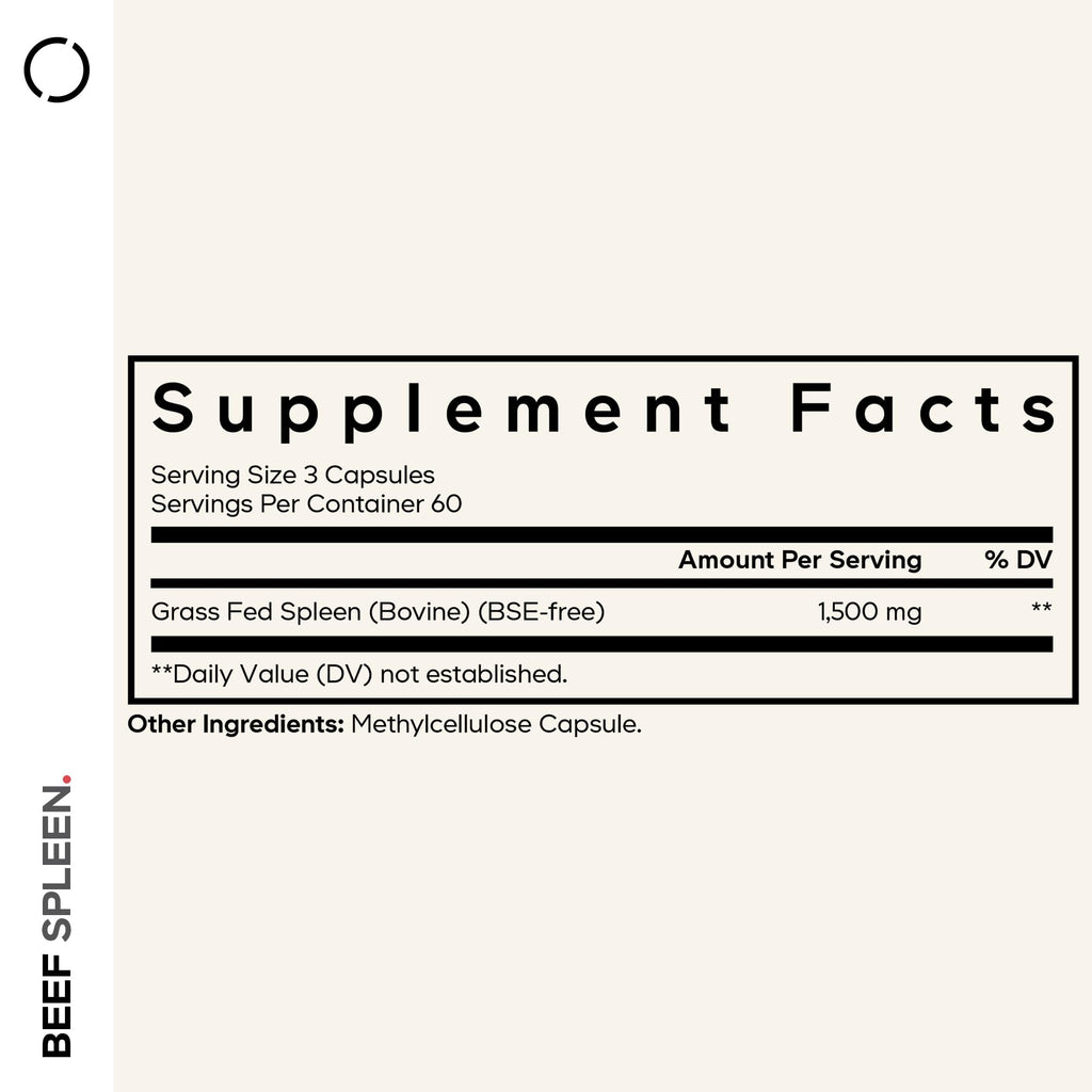 Codeage Grass Fed Beef Spleen Supplement - 2-Month Supply - Freeze Dried, Non-Defatted, Desiccated Bovine Pills Glandulars Meat – Pasture Raised Beef Vitamins for Spleen -180 Capsules CodeageBuy Supplements Australia
