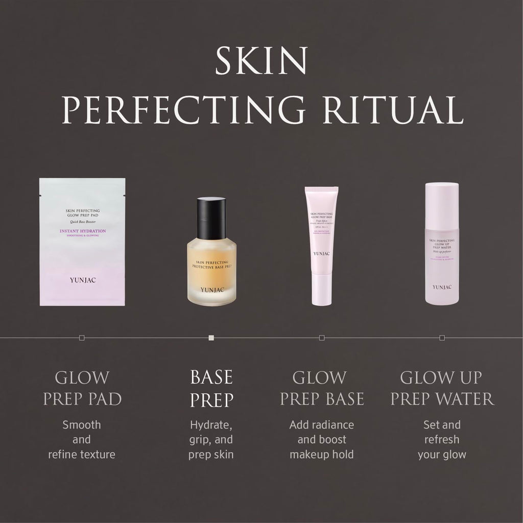 YUNJAC Base Prep Korean Primer (1.35 fl oz) – Silicone-Free Grip Makeup Base, Serum Texture for Radiant Skin, Long-Lasting Glow with Rice Ferment, Ceramide, Niacinamide, Squalane YUNJACBuy Supplements Australia
