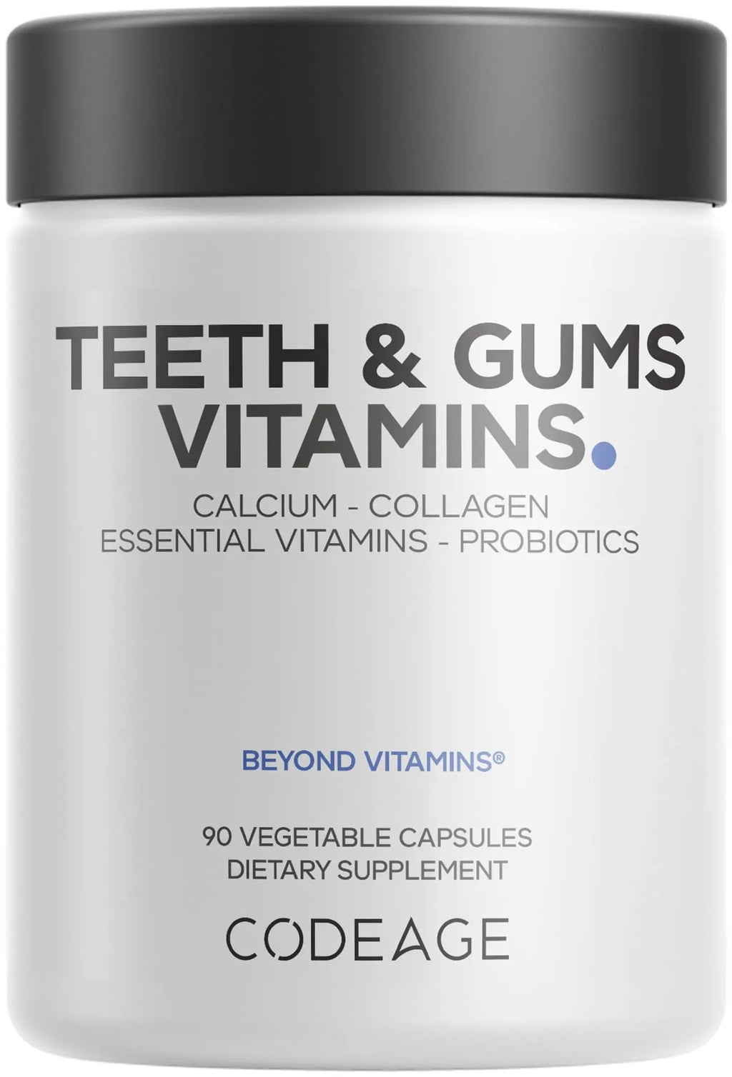 Codeage Teeth & Gums Vitamins + Oral Probiotics Supplement for Mouth - Whole Food Calcium, Collagen, Potassium, Vitamin C, D3, K2, Zinc CodeageBuy Supplements Australia