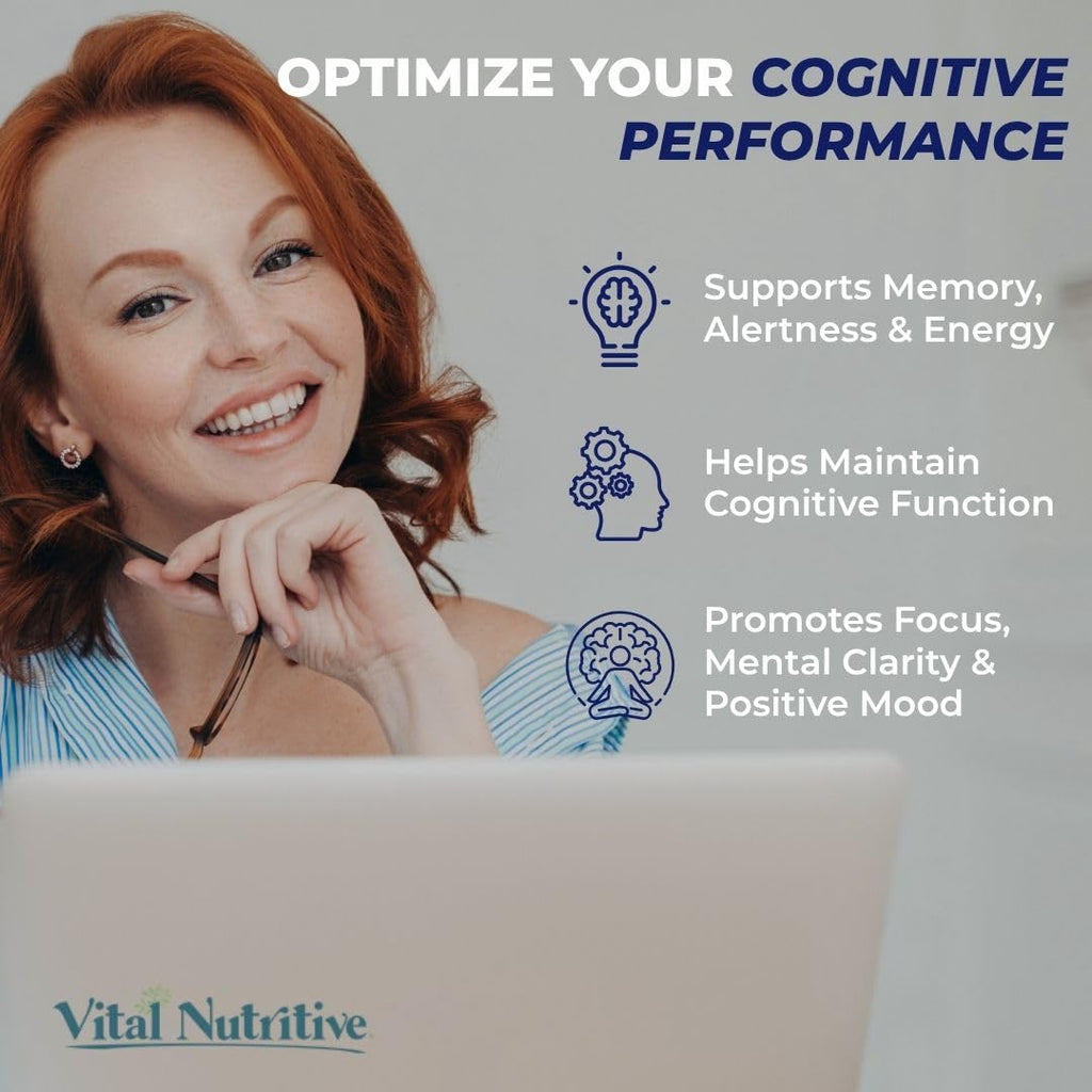 Vital Nootropic 12-in-1 Brain Supplement for Memory, Focus & Energy Support – L-Tyrosine, Bacopa, Rhodiola, Caffeine, B Vitamins – Cognitive Balance Capsules for Men & Women-30 Days Supply VITAL NUTRITIVEBuy Supplements Australia
