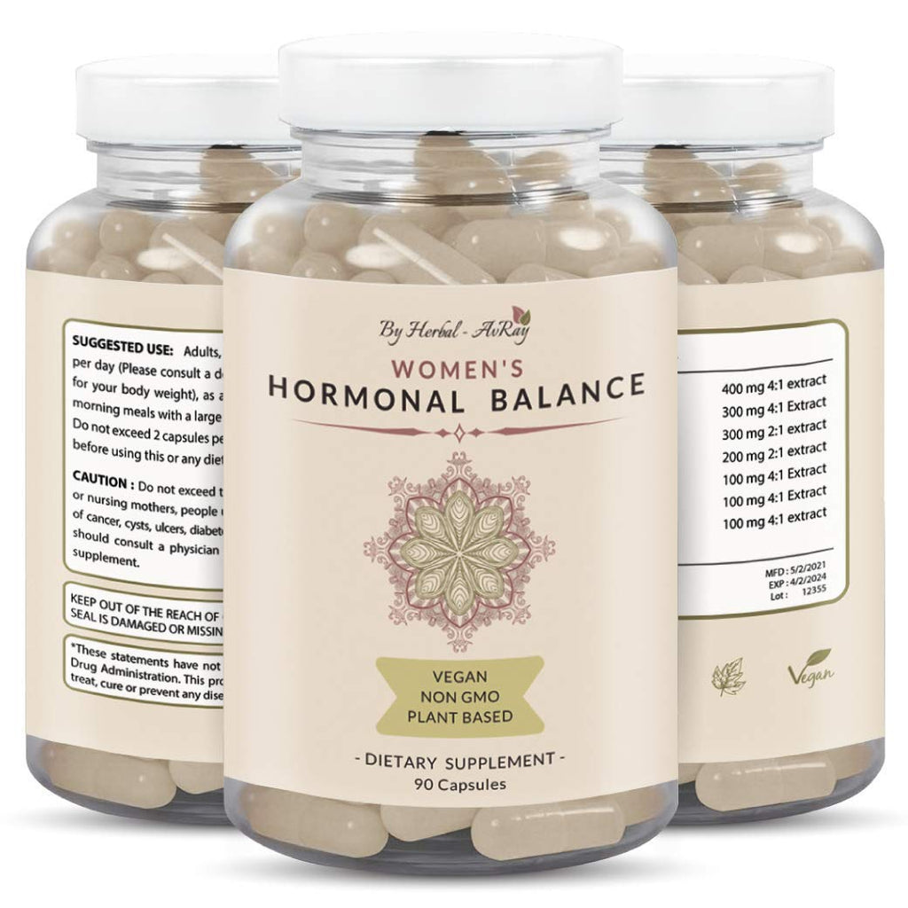Hormone Balance for Women – Natural Female Energy & Mood Pills – Hot Flashes Menopause Relief Supplement with Vitex Chasteberry, Dong Quai, Maca Root Powder, Ginseng – 90 Veggie Capsules Herbal-avRayBuy Supplements Australia
