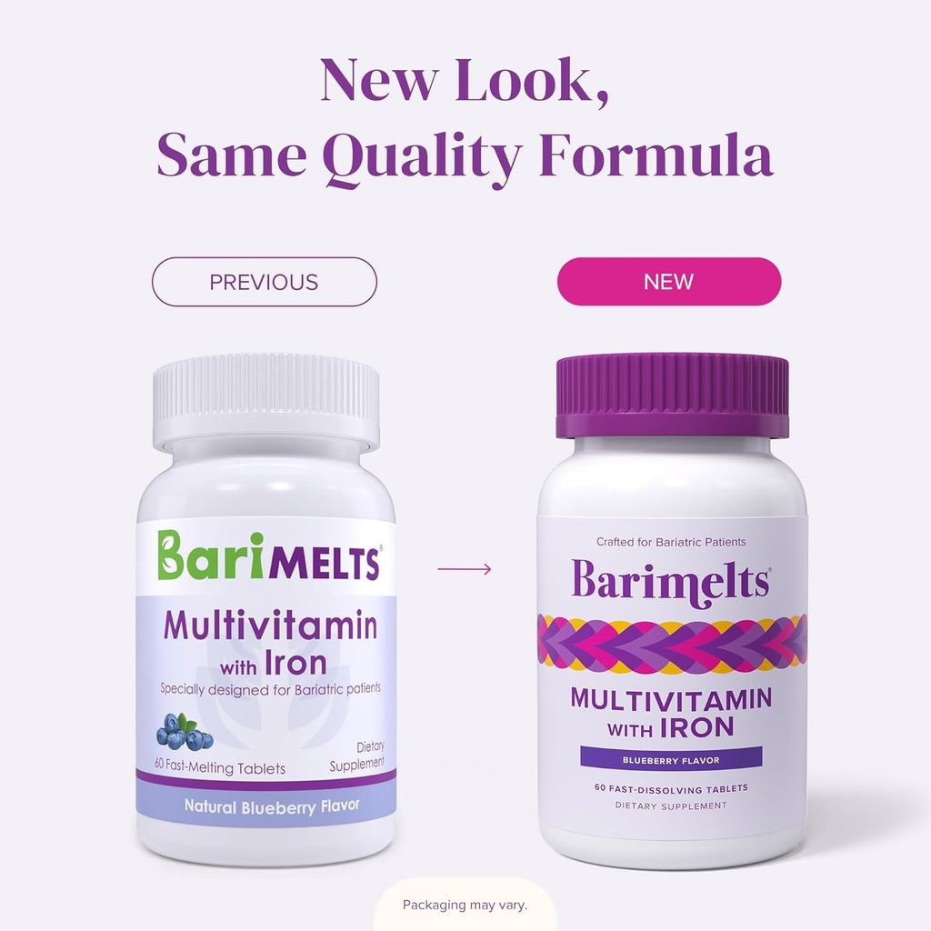 BariMelts Bariatric Multivitamin with Iron - 1 Month Supply (60 Fast-Dissolving Tablets) - Sugar-Free - Post-Op Bariatric Vitamins BariMeltsBuy Supplements Australia