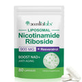 Supplement package for Liposomal Nicotinamide Riboside with acentria labs branding on a white background