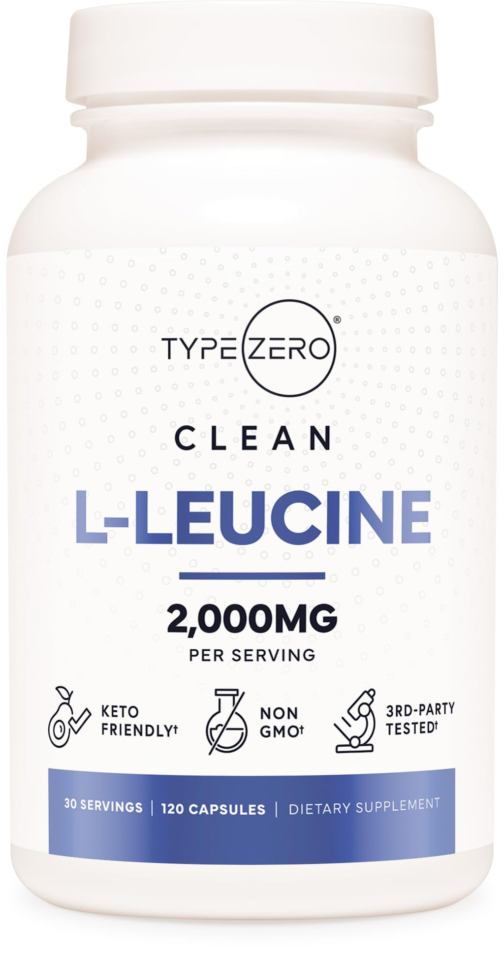 Type Zero L-Leucine Capsules (2000mg per Serving) 120 Capsules - 30 Servings Type ZeroBuy Supplements Australia