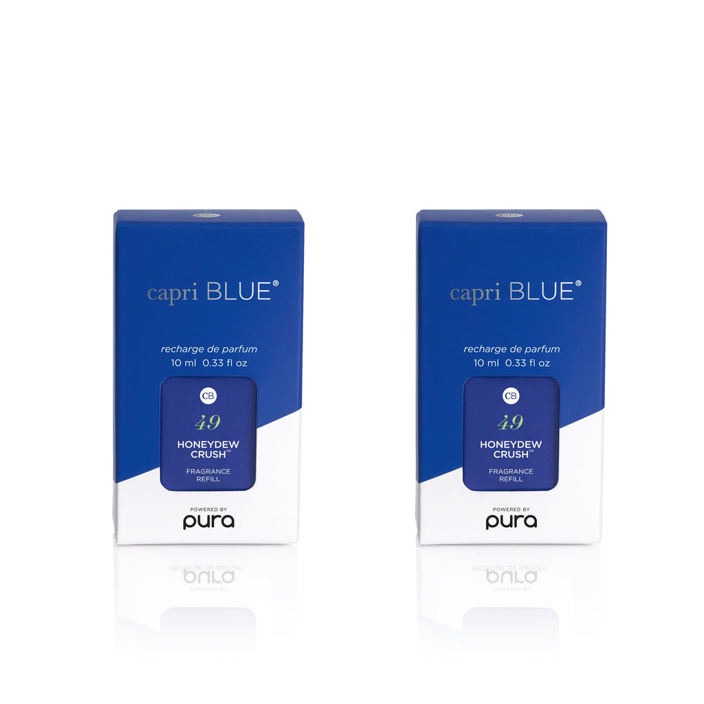 Capri Blue Honeydew Crush Pura Refills – 2-Pack Bundle of Pura Oil Diffuser Refills – Pura Diffuser Refills