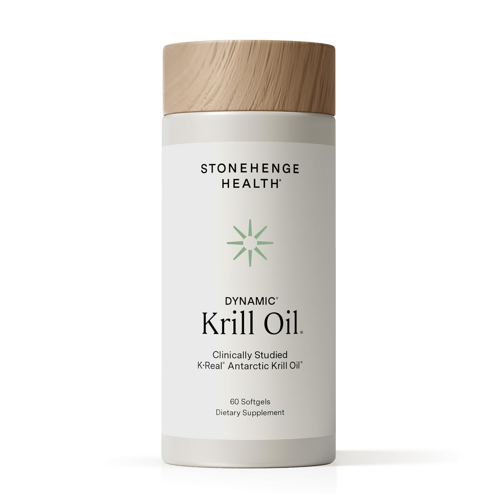 Stonehenge Health Dynamic Krill Oil 1600mg – Triple Strength Antarctic Omega-3 Supplement with EPA, DHA, Phospholipids & 2mg Astaxanthin – Supports Heart, Brain, Skin, Joint & Eye Health – 60 Softgels Stonehenge Health buy supplements Au