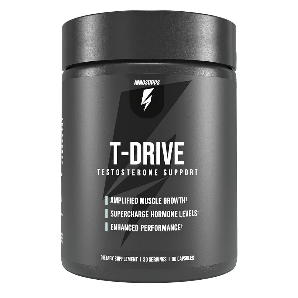 InnoSupps T-Drive Testosterone Booster Enhance Performance Amplify Muscle Growth, Increase Libido & Energy Levels w/KSM-66 Ashwagandha, Magnesium, Vitamin D, Niacin Boron, Fenugreek, 90 Caps, 30 Days InnoSuppsBuy Supplements Australia