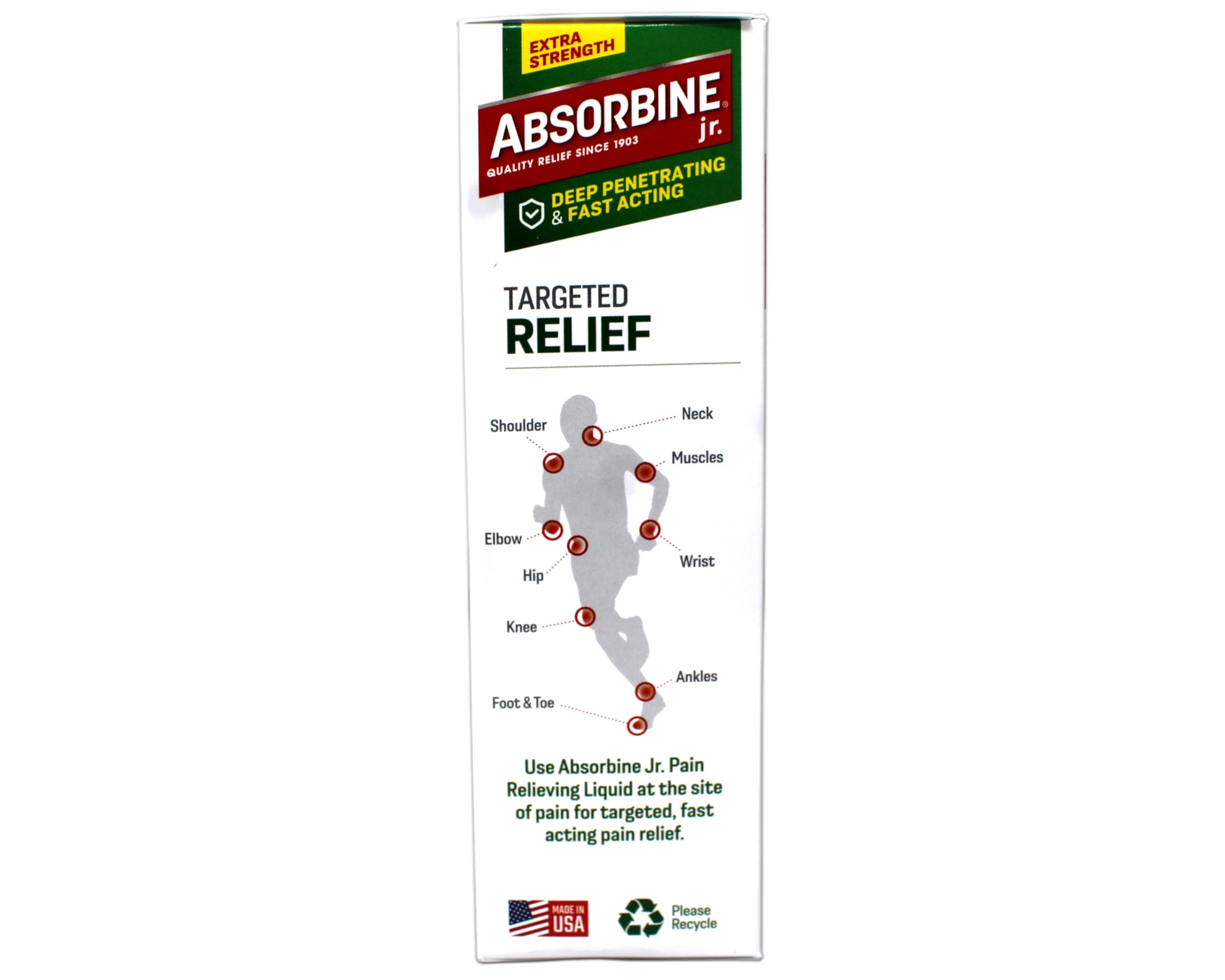 ABSORBINE JR. Extra Strength Pain Relieving Liquid, for Muscle, Joints, Arthritis Pain, with No-Mess Applicator, 4 Oz (Pack of 3) ABSORBINE JR.Buy Supplements Australia