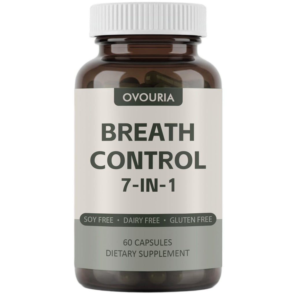 TANSPRESSO ovouria Breath & Gut Balance Capsules - 7-in-1 Formula with Probiotics, Zinc Gluconate & Magnesium Citrate for Fresh Breath, Chronic Halitosis Relief & Digestive Wellness, 60 Count(1pc) TANSPRESSOBuy Supplements Australia