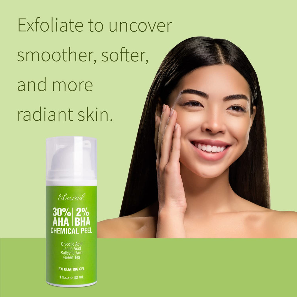 Ebanel Bundle of Hyaluronic Acid Serum and 30% AHA 2% BHA Chemical Peel Exfoliant Gel Ebanel buy supplements Au