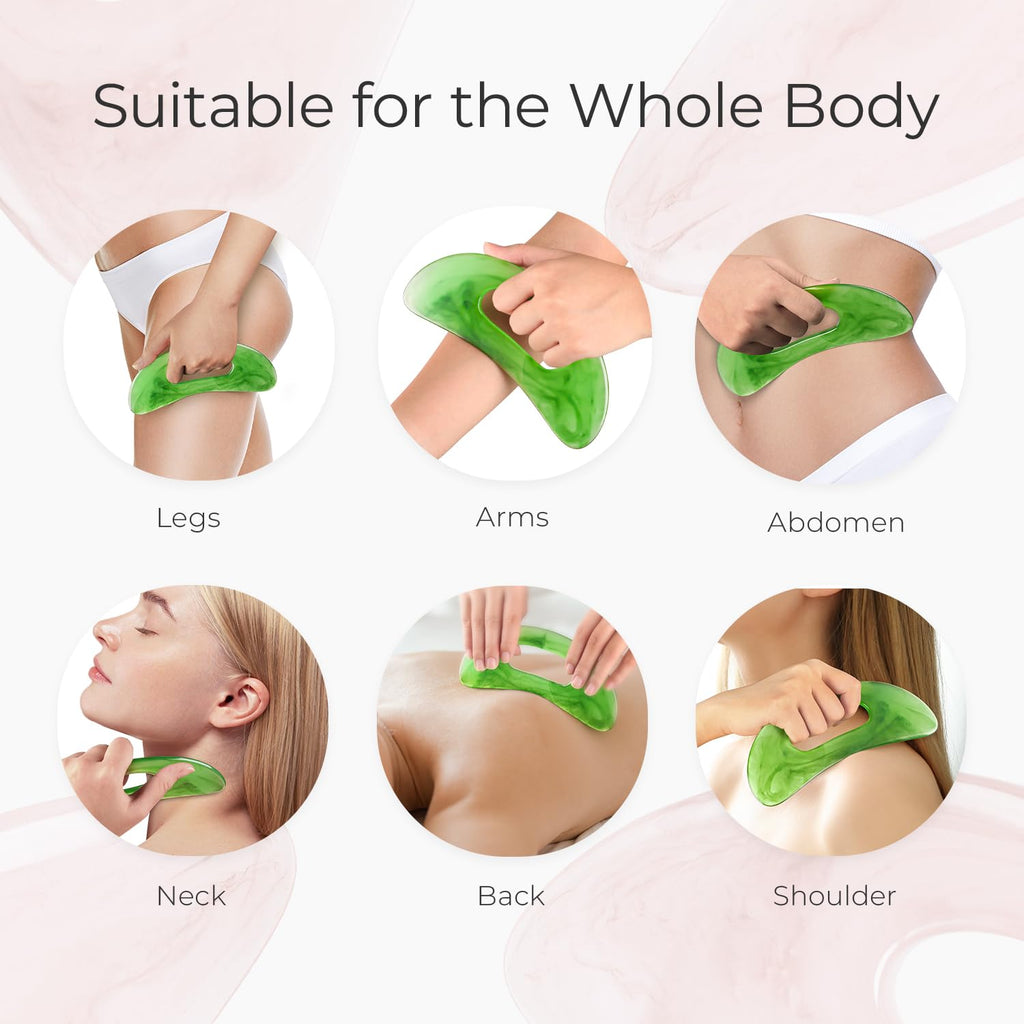 Scienlodic Body Gua Sha Massage Tool with Handle, Larger Guasha Tool for Back Neck Face Leg Massage, Lymphatic Drainage, Cellulite Remove Scienlodic buy supplements Au