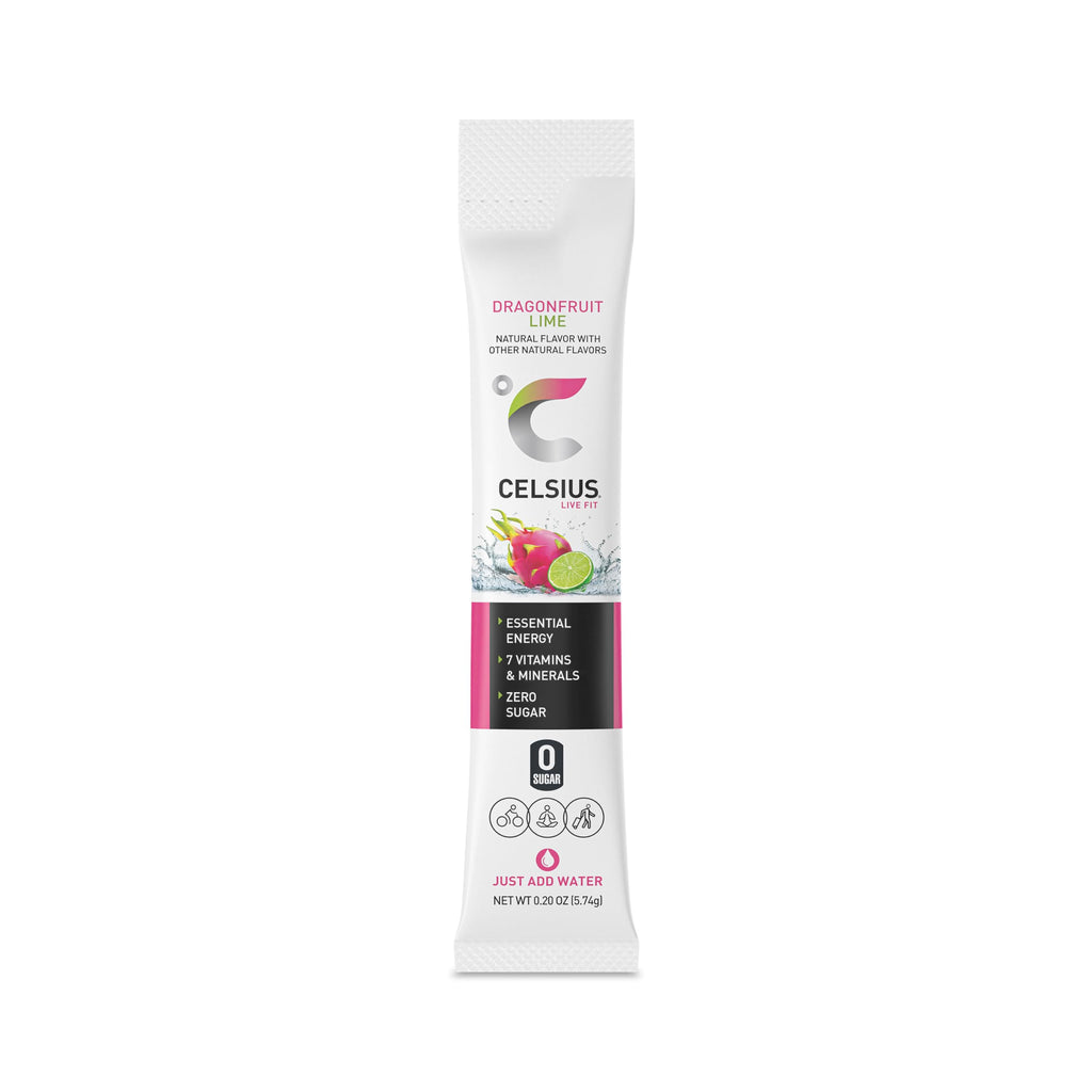 CELSIUS Dragonfruit Lime On-the-Go Powder Stick Packs, Zero Sugar 14 Count(Pack of 1) CELSIUSBuy Supplements Australia