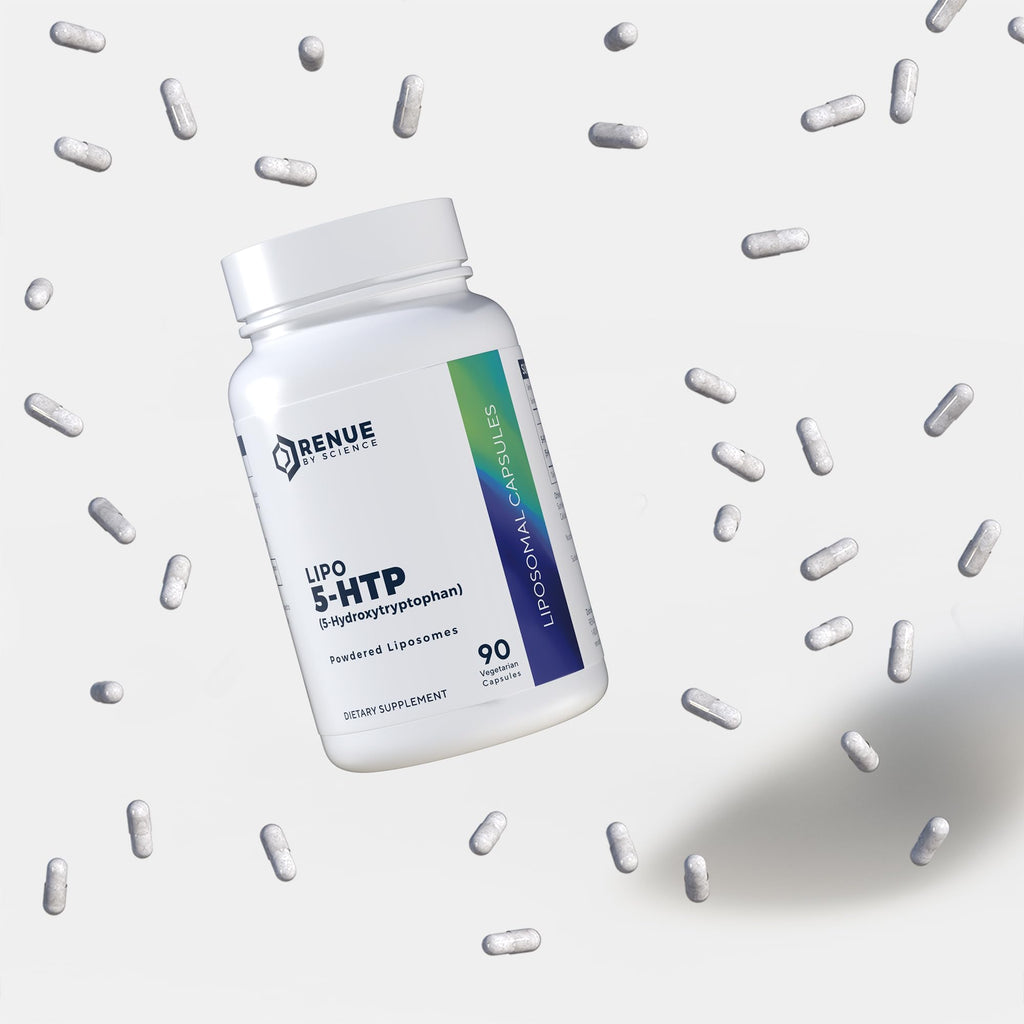 Renue By Science 5HTP | Liposomal 5 HTP Supplement | 90 5-HTP Capsules - 75mg 5-hydroxytryptophan per Serving | Amino Acid Supplement | Non-GMO | Made in The USA & Third-Party Tested Renue By ScienceBuy Supplements Australia