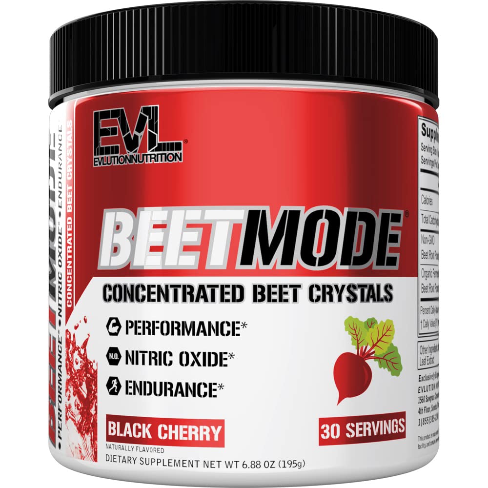 Evlution Nutrition Beet Root Powder Nitric Oxide Booster for Enhanced Energy and Pumps