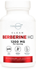 Type Zero Berberine HCL 1200mg 60 Capsules - Clean, Non-GMO, Gluten Free Supplement Type ZeroBuy Supplements Australia