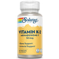 SOLARAY Vitamin K-2 as MK-7 50 mcg - Vitamin K2 MK7 Supplement for Bone Health Support, Vit K2 as Menaquinone for Women and Men - 60 Vegan Capsules SOLARAYBuy Supplements Australia