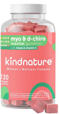 kindnature Myo-Inositol & D-Chiro Inositol Gummies for Women – 2000mg + 50mg, Ideal 40:1 Ratio – with Vitamin D & Folate – Hormone Balance Support – Vegan, Watermelon Flavor (120 Gummies) kindnatureBuy Supplements Australia