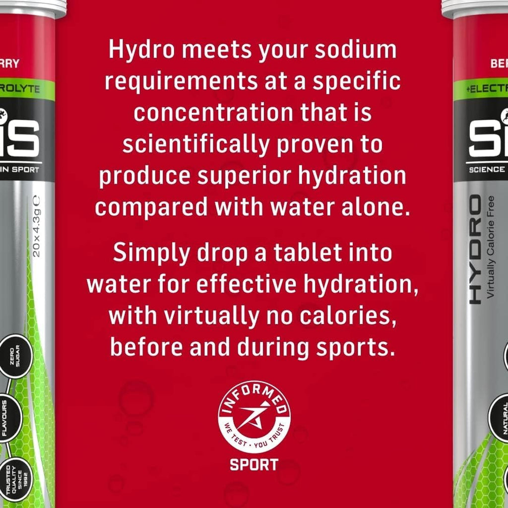 Science In Sport Hydro Hydration Tablets, Variety Pack Pineapple Mango, Berry, Lemon Science in SportBuy Supplements Australia