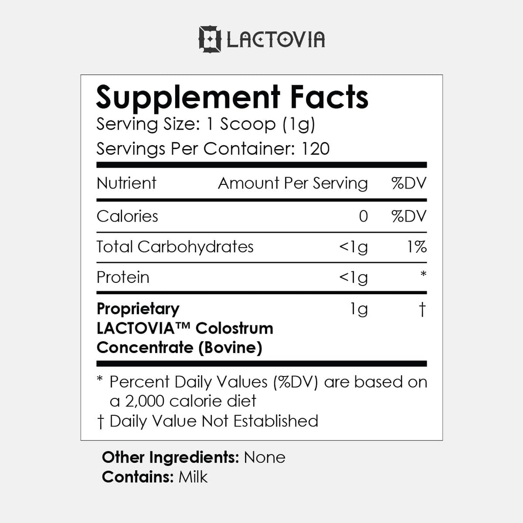 LACTOVIA Bovine Colostrum Powder | Grass-Fed Organic Colostrum Supplement | Gut & Immune Health Support | Raw, Unflavored | Keto, Gluten & Fat-Free | for Women & Men LACTOVIABuy Supplements Australia