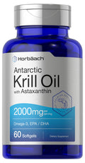 Horbäach Antarctic Krill Oil 2000mg | 60 Softgel Capsules | Omega-3, EPA, DHA Supplemen