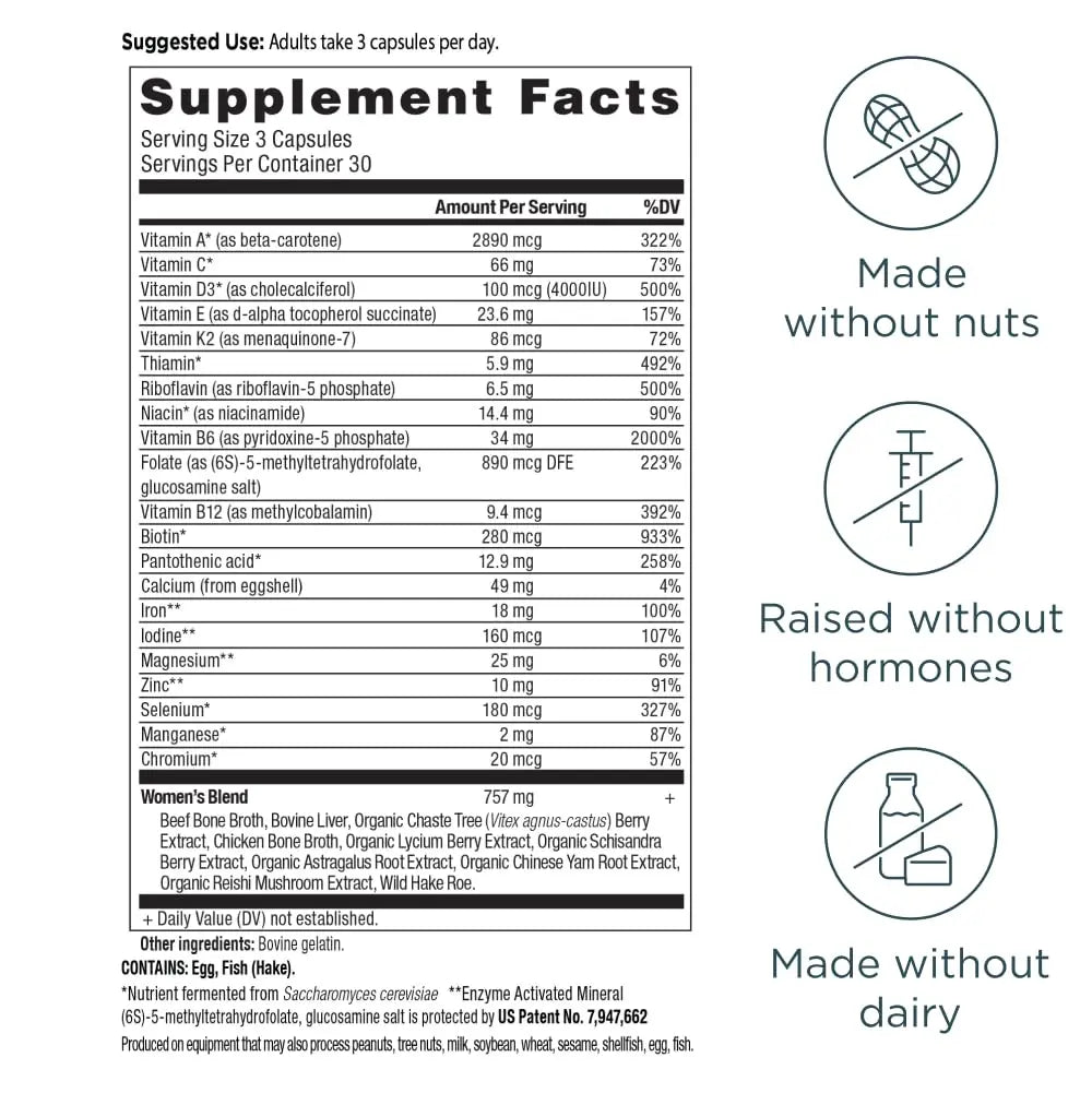 Ancient Nutrition Multivitamin for Women, Multi Women's, Methylated Vitamin D, C, B12, Zinc, Magnesium Ancient NutritionBuy Supplements Australia