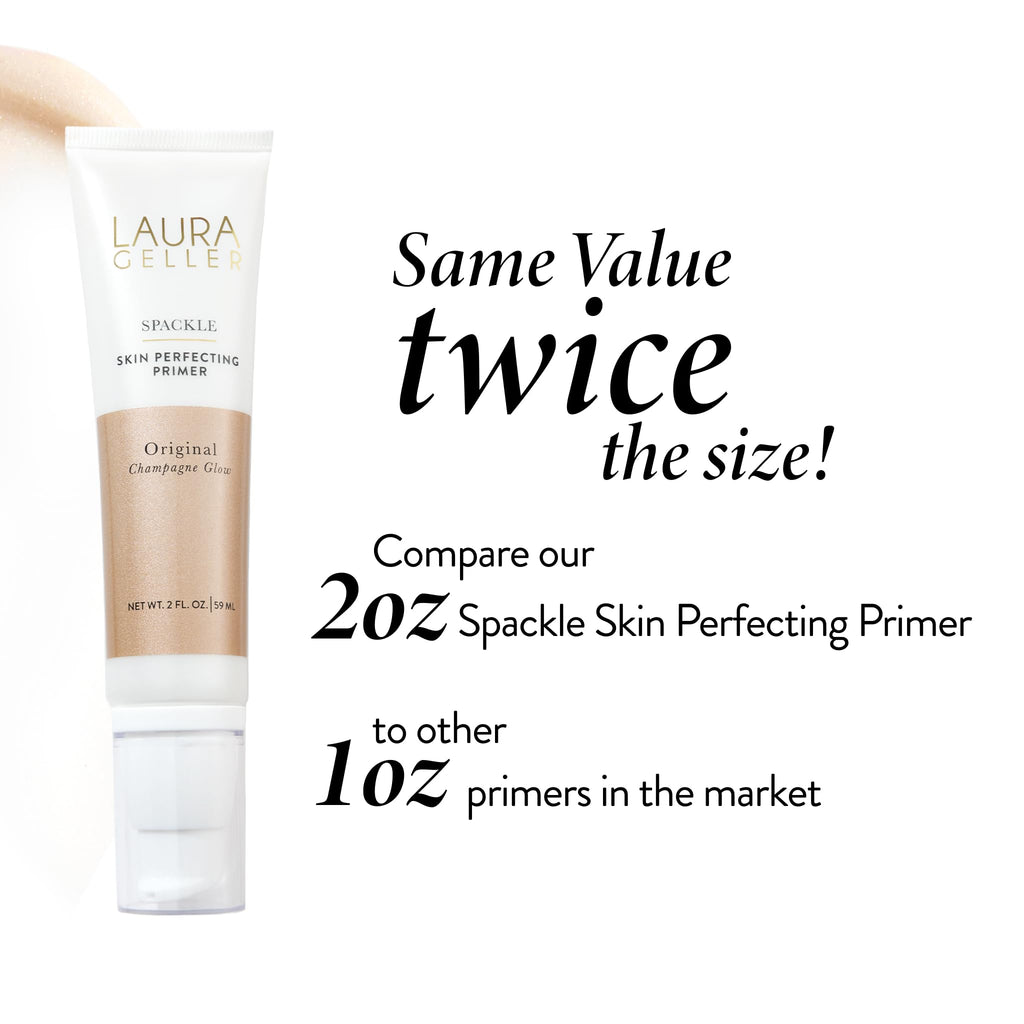 LAURA GELLER NEW YORK Spackle Primer - Champagne Glow - Super-Size 2 Fl Oz - Hyaluronic Acid Makeup Primer for Mature Skin LAURA GELLER NEW YORK buy supplements Au