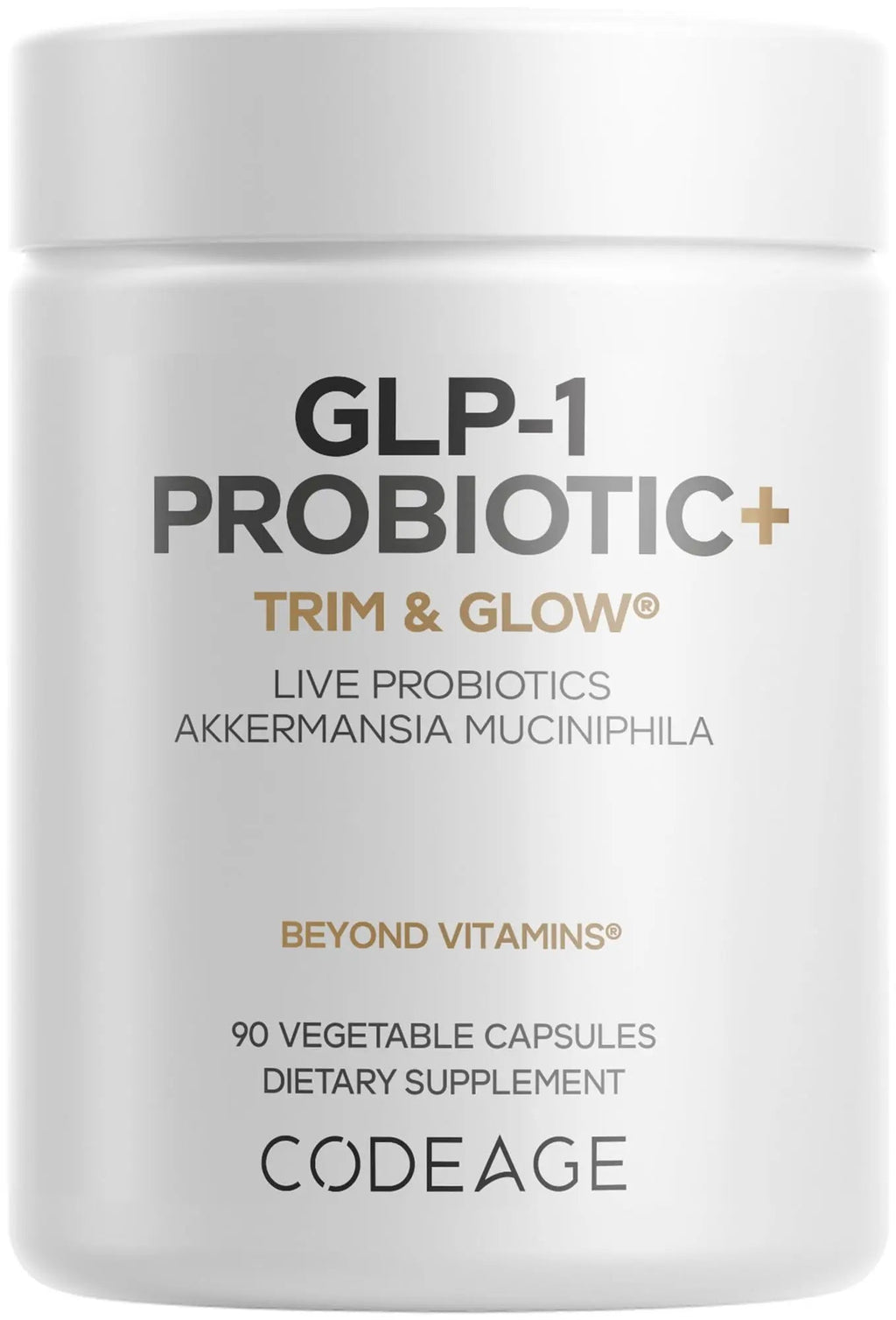 Codeage GLP-1 Probiotic+ - Live Probiotics Akkermansia, Clostridium, Bifidobacterium, Chicory Inulin Probiotic, Prebiotics & Postbiotics Supplement - 500 Million AFU, 3-Month Supply - 90 Capsules CodeageBuy Supplements Australia