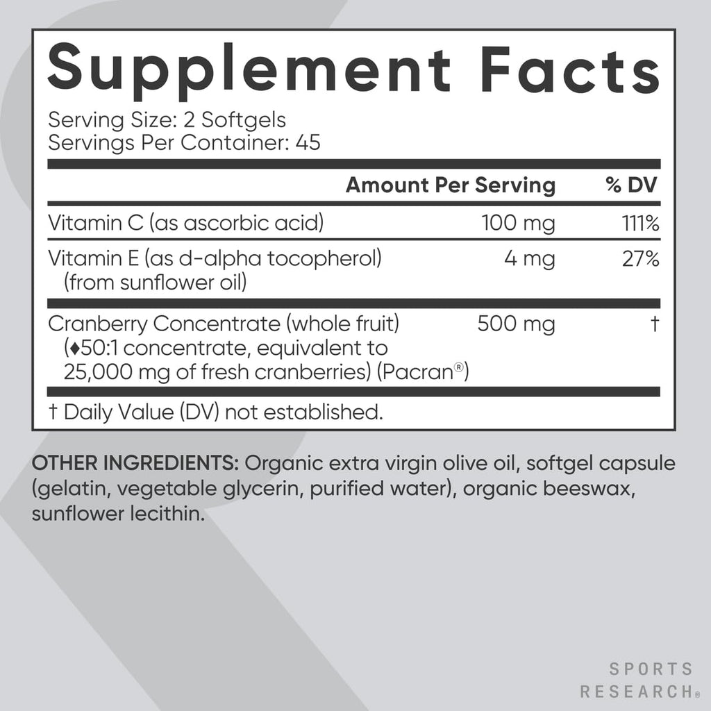 Sports Research® Supplements for Women Pack - Women's Probiotics with Prebiotics 65 Billion CFU (30 Capsules) and Cranberry Fruit Complex Supplement (90 Softgels) Sports Research buy supplements Au