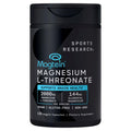 SPORTS RESEARCH Magtein Magnesium L- Threonate Advanced (2000 MG Magnesium L-Threonate 144 MG Elemental Magnesium Per Serving) 135 Veggie CapsulesPlus Bonus 2 Sugar Free White Peach Hydration Sticks Sports Research buy supplements Au